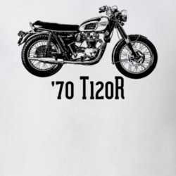 1970 Bonneville T120r Side View With Model Acronym Light Color T Shirt 35338920