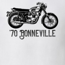 1970 Bonneville T120r Side View With Model Year Light Color T Shirt 35338926