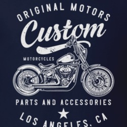 Original Motors Custom Vintage Style Motorcycle Dark Color T Shirt 35388590