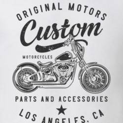Original Motors Custom Vintage Style Motorcycle Light Color T Shirt 35388641