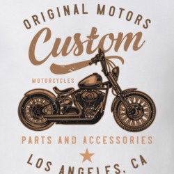 Original Motors Custom Vintage Style Motorcycle Light Color T Shirt 35389417