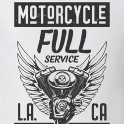 Full Service Vintage Style Motorcycle Light Color T Shirt 35389513