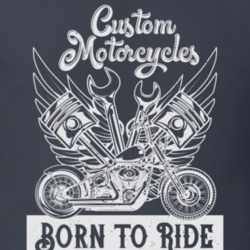 Born To Ride Vintage Style Motorcycle Dark Color T Shirt 35389766