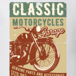 Classic Garage Vintage Style Motorcycle T Shirt 35390273