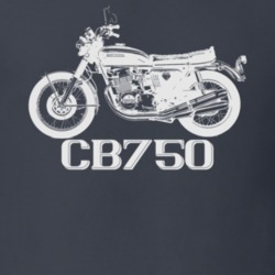 1969 Cb750 Side View With Model Dark Color T Shirt 35407864