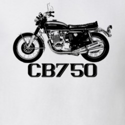 1969 Cb750 Side View With Model Light Color T Shirt 35407871
