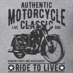 Authentic Motorcycle Vintage Style Motorcycle Light Color T Shirt 35408023