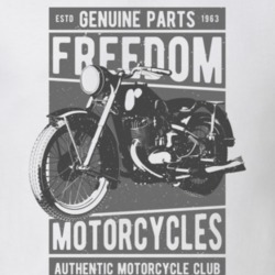 Genuine Parts Vintage Style Motorcycle Light Color T Shirt 35408031