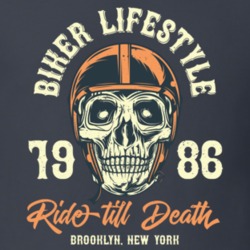 Biker Lifestyle Vintage Style Dark Color T Shirt 35408038