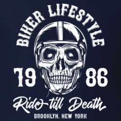 Biker Lifestyle Vintage Style Dark Color T Shirt 35408041