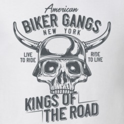 King Of The Road Vintage Style Motorcycle Light Color T Shirt 35408047