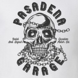 Pasadena Garage Vintage Style Motorcycle Light Color T Shirt 35408050