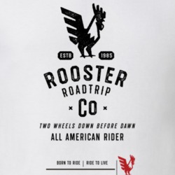 Rooster Roadtrip Vintage Style Motorcycle Light Color T Shirt 35416210