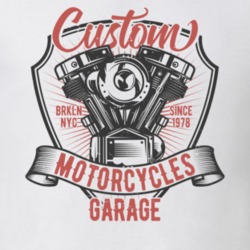 Custom Motorcycle Garage Vintage Style Motorcycle T Shirt 35416630