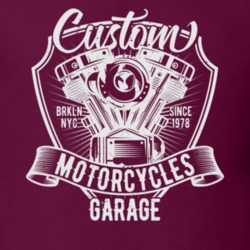 Custom Motorcycle Garage Vintage Style Motorcycle Dark Color T Shirt 35416632