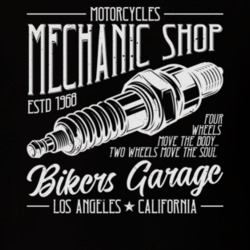 Mechanic Shop Vintage Style Motorcycle Dark Color T Shirt 35416638
