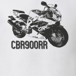 1992 Cbr900rr Side View With Model Light Color T Shirt 35416877