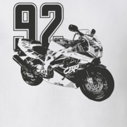 1992 Cbr900rr Side View With Year Light Color T Shirt 35416885