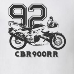 1992 Cbr900rr Side View With Model Light Color T Shirt 35416904