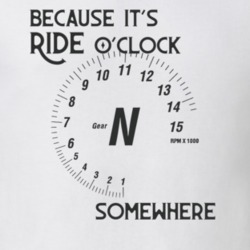 Because It's Ride O'clock Funny Motorcycle Light Color T Shirt 35722951