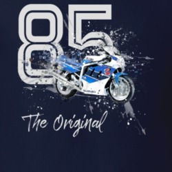 1985 Gsx R 750 Side View Shatter Style Motorcycle Dark Color T Shirt 35790727