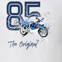 1985 Gsx R 750 Side View Shatter Style Motorcycle Light Color T Shirt 35790729