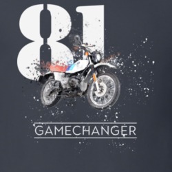 1981 R80 Gs Side View Shatter Style Motorcycle Dark T Shirt 35790889