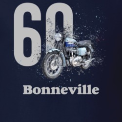 1960 T120 Bonneville Side Angle Shatter Style With Model Motorcycle Dark Color T Shirt 35803723