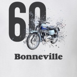 1960 T120 Bonneville Side Angle Shatter Style With Model Motorcycle Light Color T Shirt 35804744