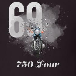 1969 Cb750 Front Shatter Cloud Style Motorcycle With Slogan Dark Color T Shirt 35804986