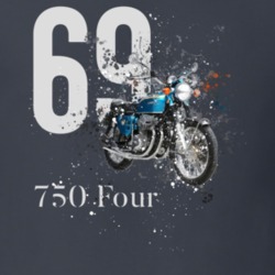 1969 Cb750 Side View Shatter Style Motorcycle Dark Color T Shirt 35805824