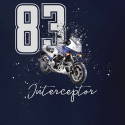 1983 Vf750f V45 Interceptor Shatter Style With Model Motorcycle Dark Color T Shirt 35806086