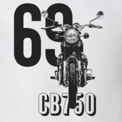 1969 Cb750 Front View With Year And Model Light Color T Shirt 35808412