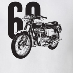 1960 T120 Bonneville Side View With Year Light Color Motorcycle T Shirt 35808490