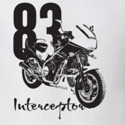 1983 Vf750f V45 Interceptor Side View With Year And Model Light Color Motorcycle T Shirt 35810436