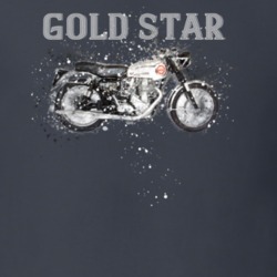 1956 Gold Star 500 Side View Shatter Style Dark Color Motorcycle T Shirt 35819864