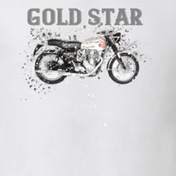 1956 Gold Star 500 Side View Shatter Style Light Color Motorcycle T Shirt 35819866