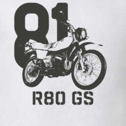 1981 R80 Gs Side View With Year And Model Light Color T Shirt 35822978
