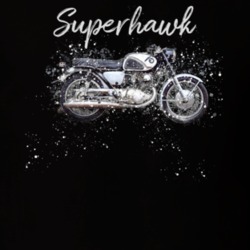 1966 Cb77 Superhawk Shatter Style Model Name Dark Color Motorcycle T Shirt 35824720