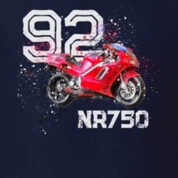 1992 Nr750 Shatter Style Motorcycle Dark Color T Shirt 36007682