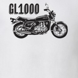 1975 Gold Wing Gl1000 First Generation Side View Motorcycle Light Color T Shirt 36008108