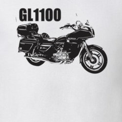 1980 Gold Wing Gl1100 Interstate Motorcycle Light Color T Shirt 36009805