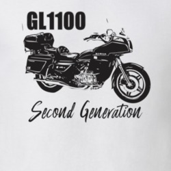 1980 Gl1100 Second Generation Side View Motorcycle With Slogan Light Color T Shirt 36013960
