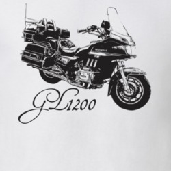Gold Wing Gl1200 Side View Motorcycle Light Color T Shirt 36014984