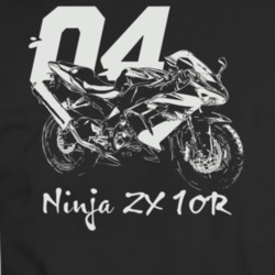 2004 Ninja Zx 10r Motorcycle With Year And Model Dark Color T Shirt 36271022