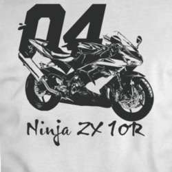 2004 Ninja Zx 10r Motorcycle With Year And Model Light Color T Shirt 36271027