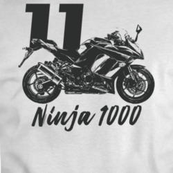 2011 Ninja 1000 Motorcycle Side View With Year And Model Light Color T Shirt 36277706