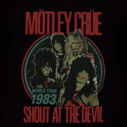 Motley Crue Shout At The Devil World Tour 1983 Retro Black T Shirt 18742074