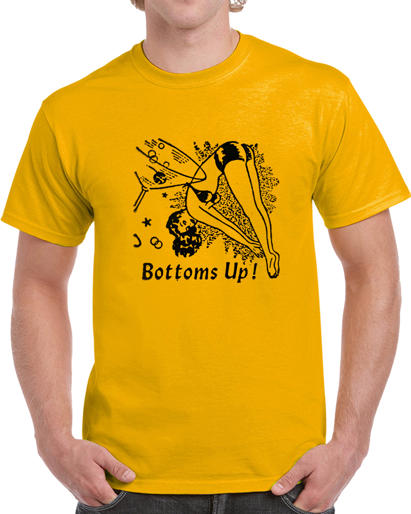 Vintage Bottoms Up! Print T Shirt Vintage Bottoms Up! Print T Shirt