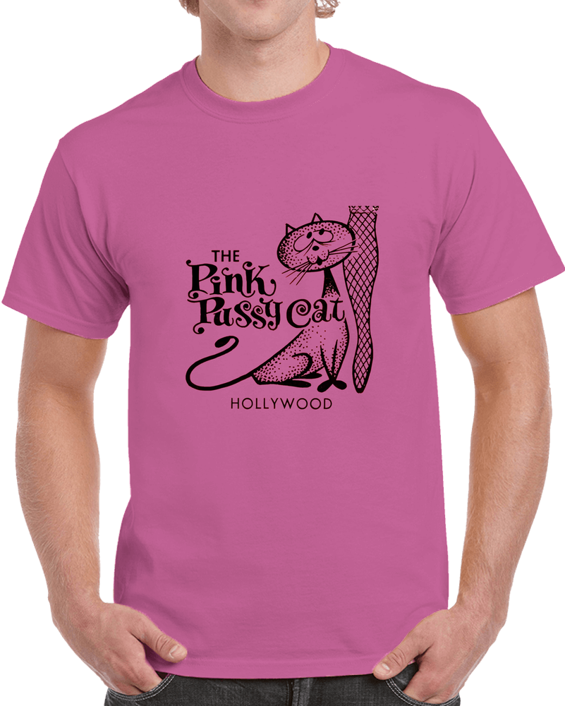 Vintage Pink Pussy Cat Club Hollywood T Shirt Vintage Pink Pussy Cat Club Hollywood T Shirt